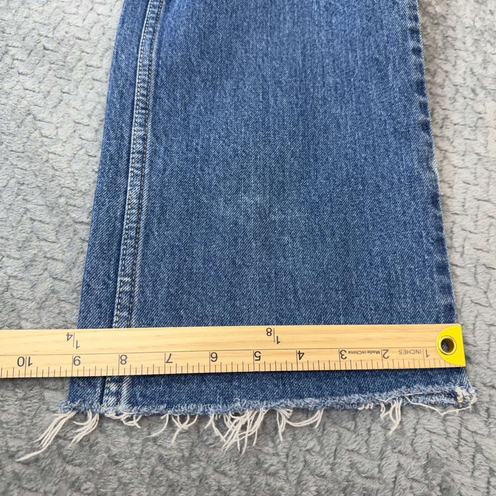 Tommy‎ Jeans Straight Leg Denim Mens 34x30 Blue Frayed Hem 90s Vintage - Picture 12 of 15